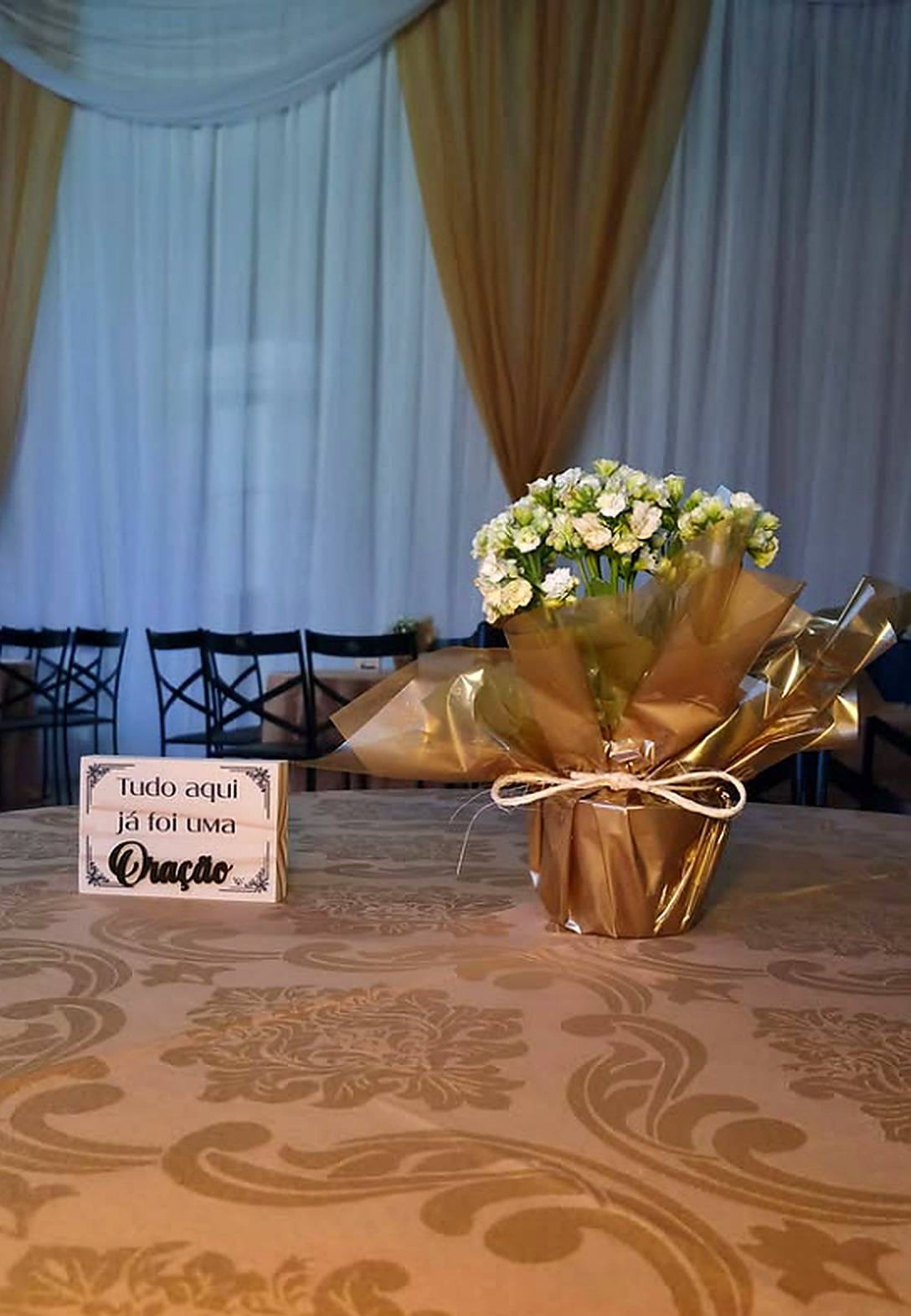 Detalhes de mesa de evento